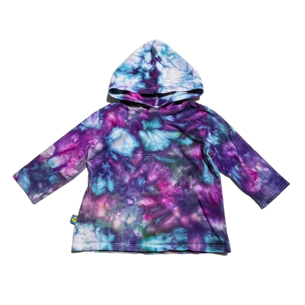 One Step Ahead Sun Smartees UPF 50+ tie dye swim coverup hoodie 24 months